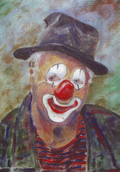 Hanne Lundströms verk av clownen Miko